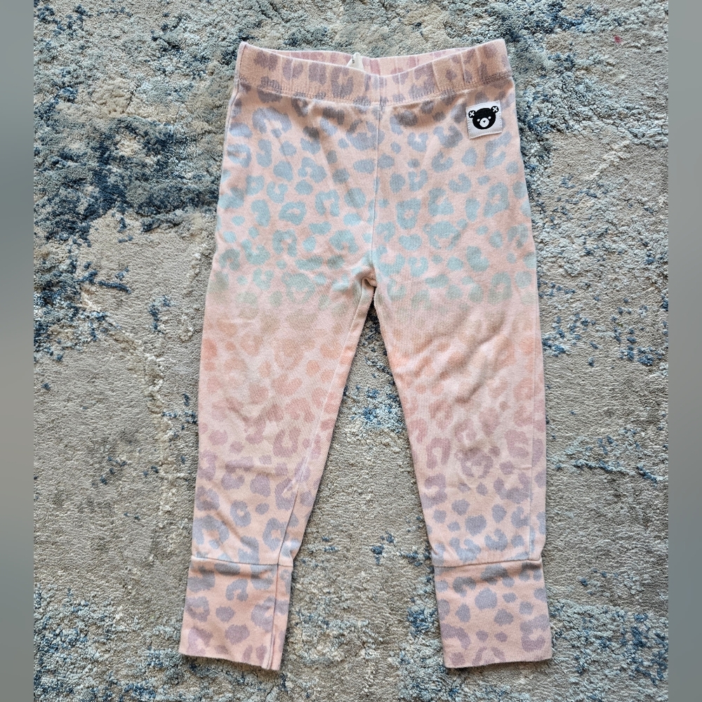 Huxbaby Pink Leopard Print Leggings Size 12-18months
